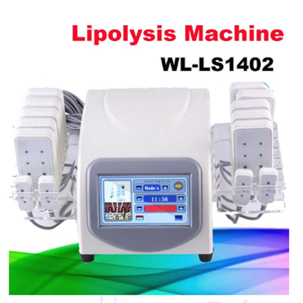 Профессиональные Липо лазерные машины для похудения портативные для домашнего использования 14 подушечек Lipolaswer Красота Потеря Веса растворение жира