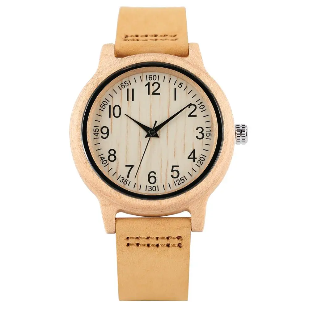 leather wood watch Женские деревянные часы из натурального бамбукового дерева часы лучший бренд класса люкс кварцевые женские часы под платье деревянный браслет как лучшие подарки - Цвет: leather wood watch
