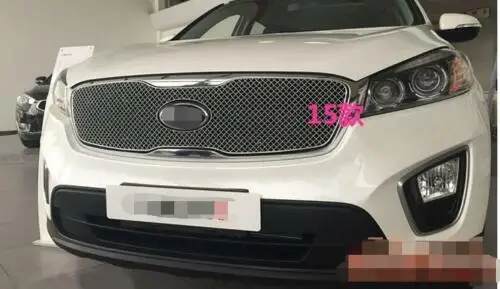 Для Kia Sorento сталь яркая сотовая Передняя Центральная решетка Накладка