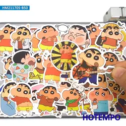 Pack d'autocollants Crayon dessin animé, 50 pièces, mignon, animé, amusant, garçon, papeterie pour enfants, Scrapbook, pour téléphone portable, vélo, Anime 