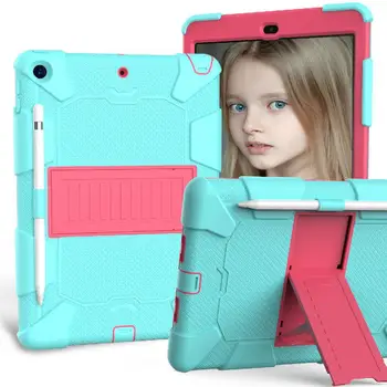 

New Tempered Glass Tablet PC Shell For iPad 10.2 inch 2019 7th Generation Shockproof Case Stand Hard Cover