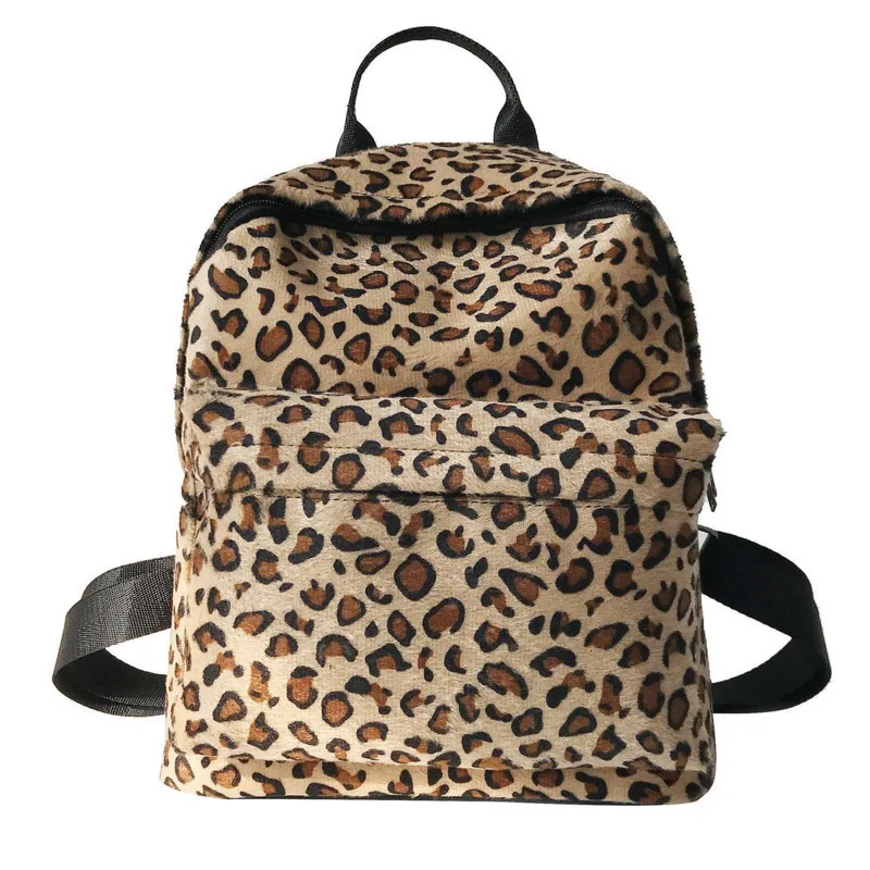 Mochila informal de leopardo para mujer, morral de viaje versátil para el Campus universitario, gran capacidad