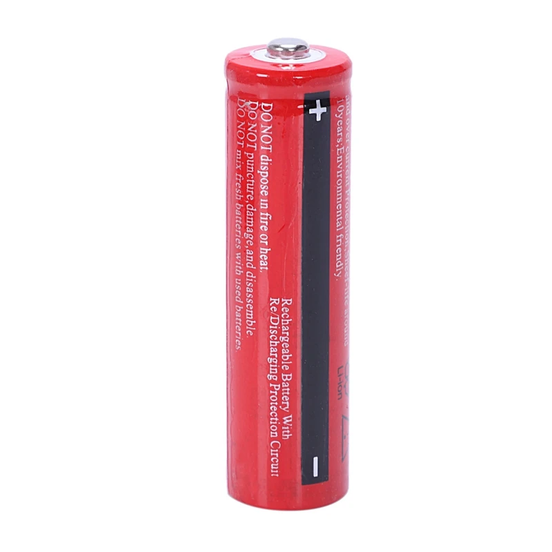 10 x 18650 3.7V 4200mAh Li-ion Rechargeable Battery Flashlight Torch Red