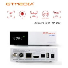 Gtmedia GTC Satellite TV Receiver Built-in WIFI Include 2 Years Europe Cline Support DVB S2 DVB T2 Europe cline Android TV Box
