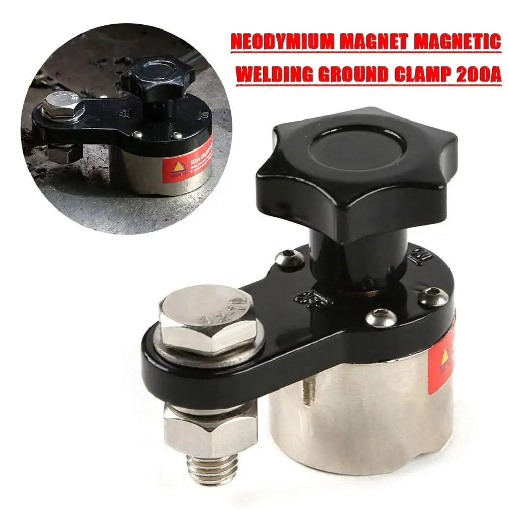 

Small Size Neodymium Magnet Magnetic Welding Ground Clamp 200A Magnetic Welding Ground Clamp Grounding Magnet Connector