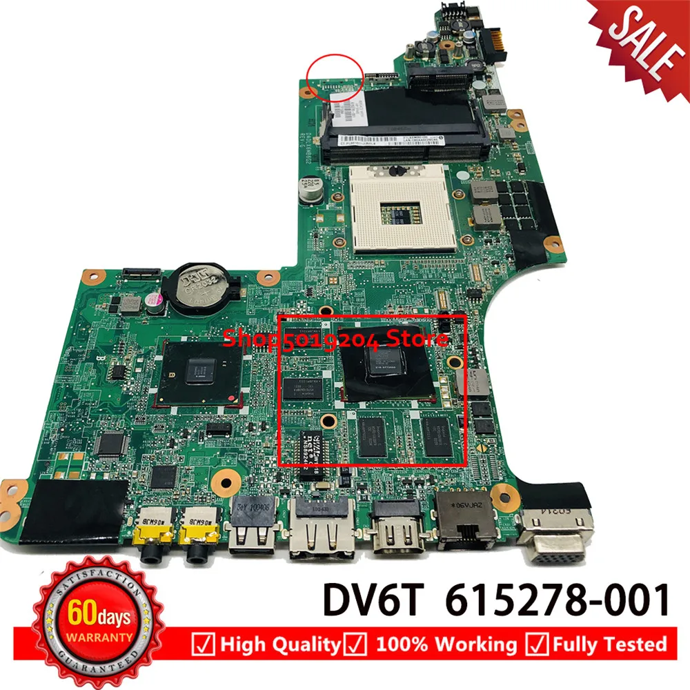 615278-001 630278-001 материнская плата для ноутбука hp DV6 DV6T DV6-3000 материнская плата DA0LX6MB6H1 DA0LX6MB6G2 работы