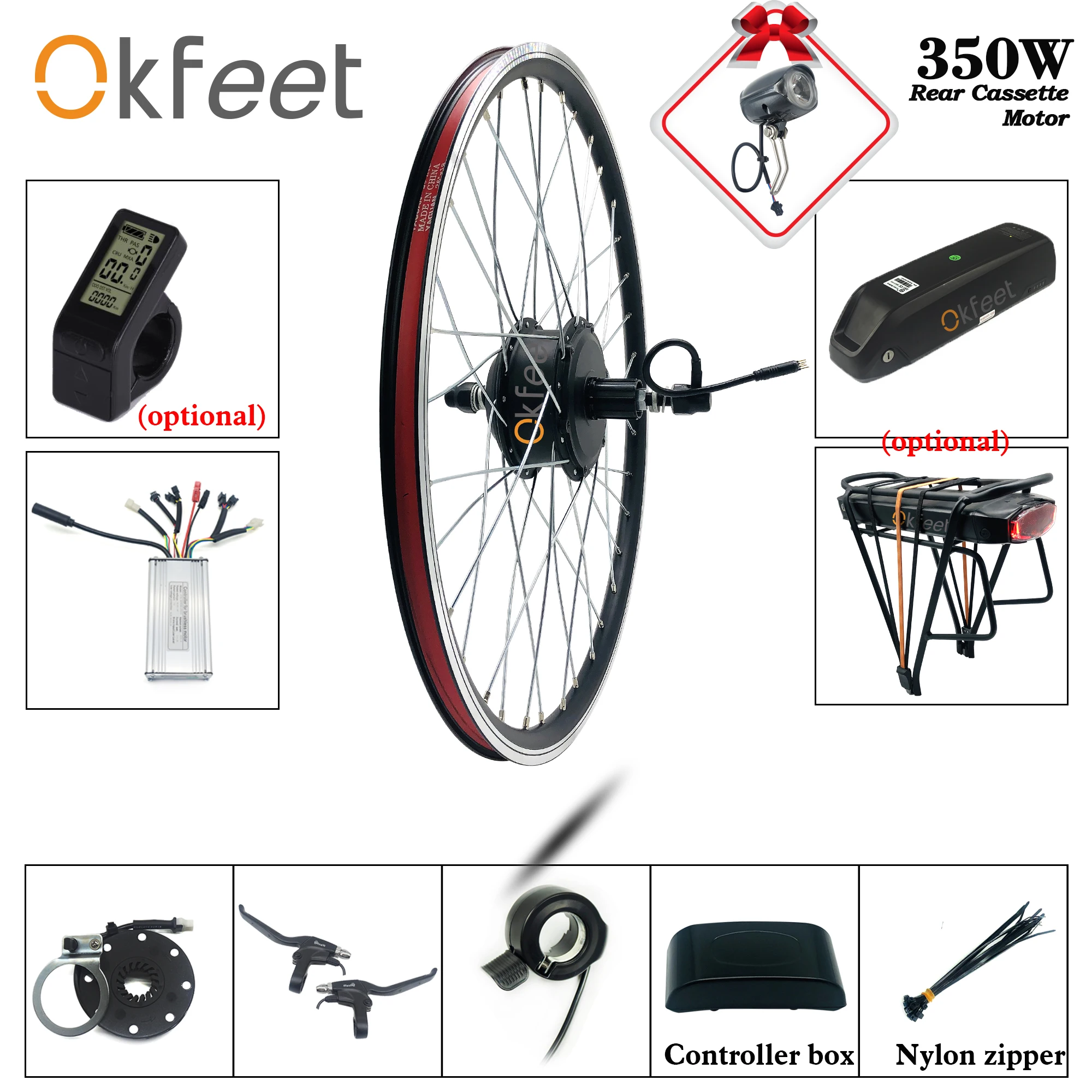 36V 350W Ebike Kit кассета бесщеточный редуктор мотор эпицентра колеса велосипеда 26