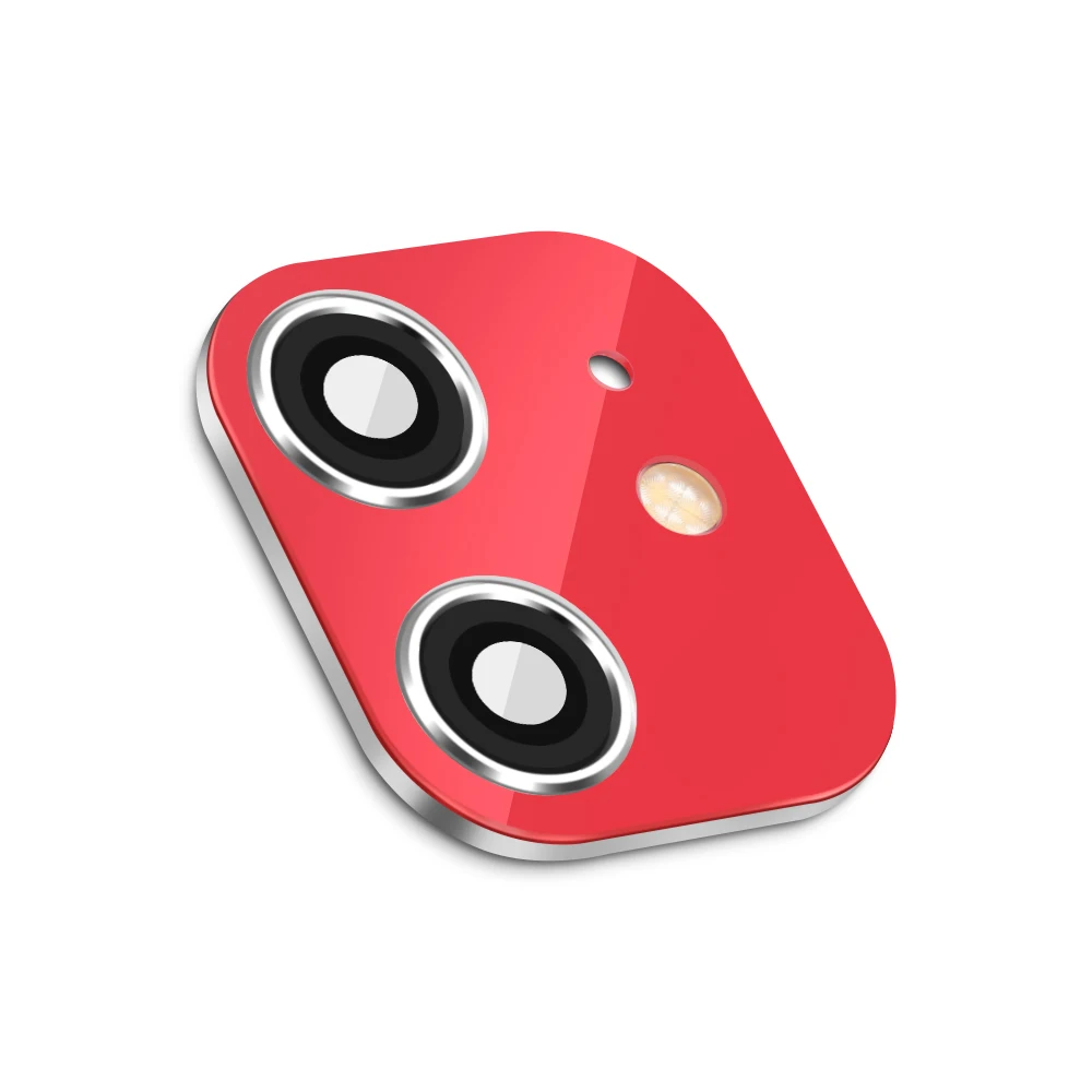3D вспышка поддельные объектив камеры протектор наклейка крышка Закаленное стекло чехол для i Phone XR X секунд изменить на i Phone 11 Pro Max - Цвет: red-XR