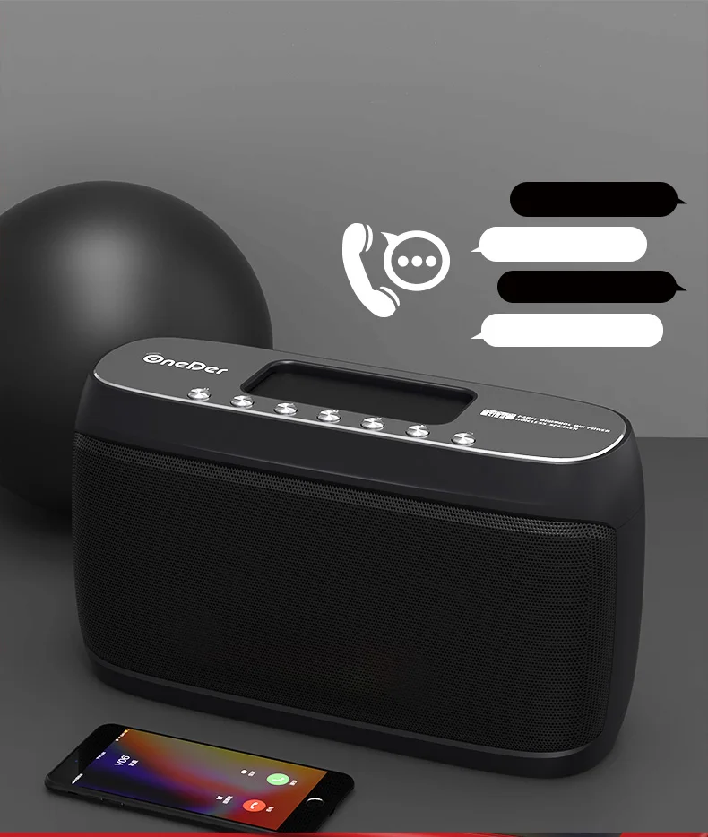 V5.0+ EDR Hi-Fi сабвуфер/твитеры стерео звук OneDer D1 портативный беспроводной динамик