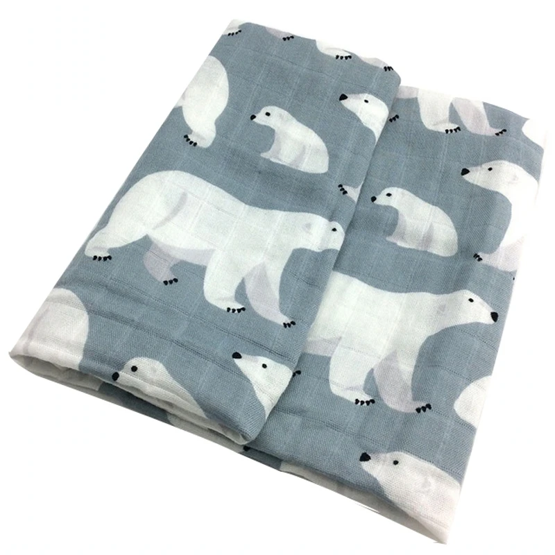 60*60 Bamboo Cotton New Baby Blankets Newborn Super Soft Baby Swaddle Muslin Infant Gauze Both Towel Baby Warp Baby Stuff white bedding