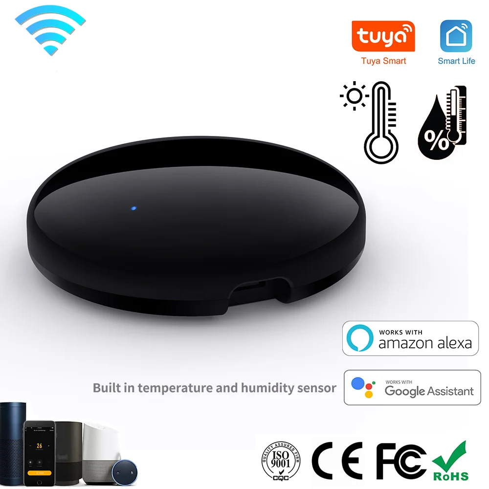 Универсальный ИК-пульт дистанционного управления Tuya Wi-Fi датчик температуры и