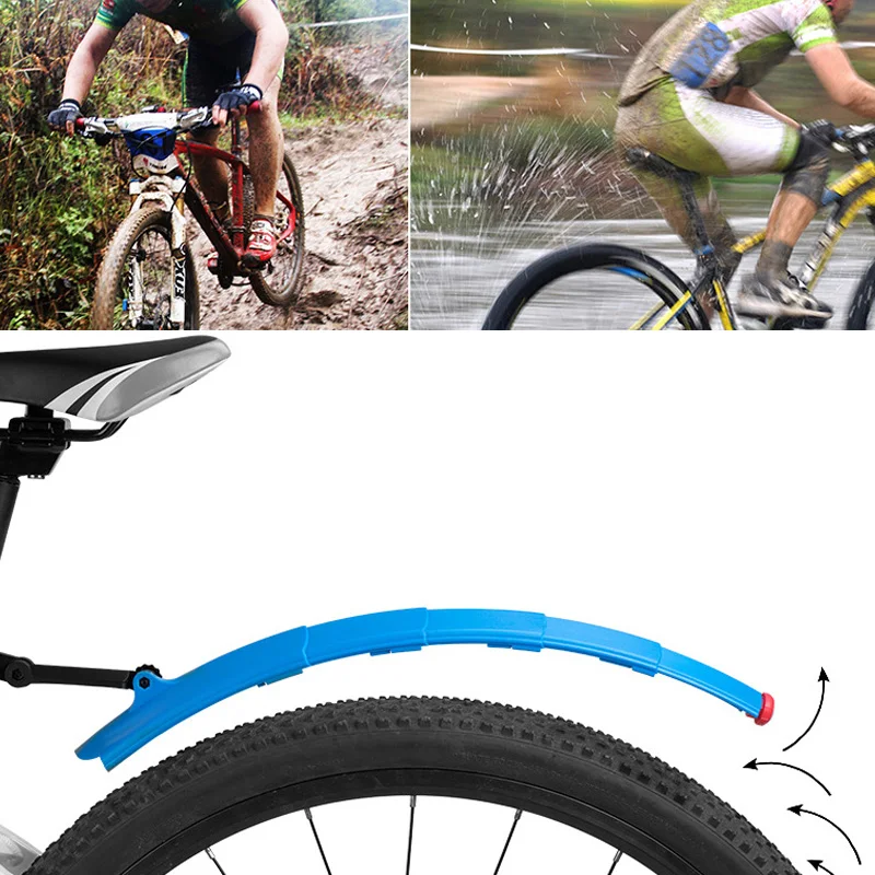 Велосипедные Крылья MTB Телескопические Складные передние и задние брызговики быстросъемные велосипедные крылья с задним фонарем велосипедные части EDF8