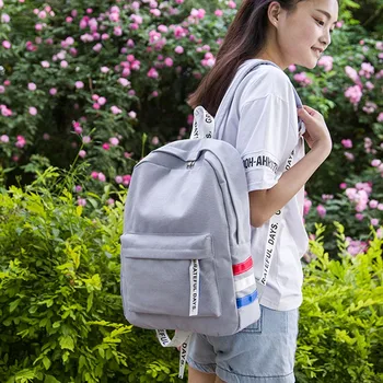 

Unisex Canvas School Bag Travel Backpack Tote Shoulder Bag Student Backpack#G30