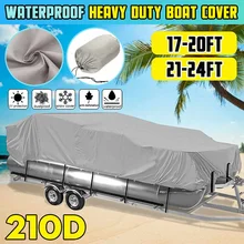 17-20Ft 21-24Ft сверхмощный 210D Водонепроницаемый чехол для Понтонной лодки рыбий лыжный луч 96"