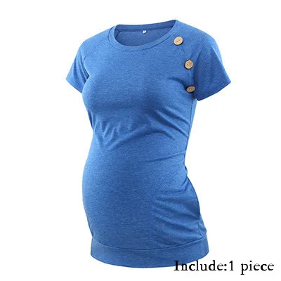 pic Комплект из 3 предметов; Одежда для беременных; Ropa Embarazada; футболка; топы; Футболка для беременных; повседневная одежда с оборками сбоку - Цвет: pic