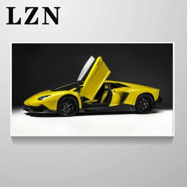 LZN картины на холсте художественные Плакаты Декор для стены рисунок автомобиля Lamborghini картина без рамы для Modren гостиной украшения дома - Цвет: 12