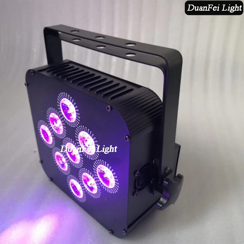 10 шт./лот+ Chargeing flycase) Беспроводная Свадебная мойка par диоды питающиеся от батареек 6в1 par RGBWA UV светодиод 9x18 Вт