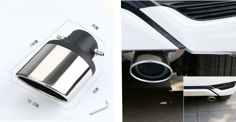 Универсальная автомобильная выхлопная труба выпускное сопло торцевые аксессуары для Марка renault Clio Megane 2 3 duster renault