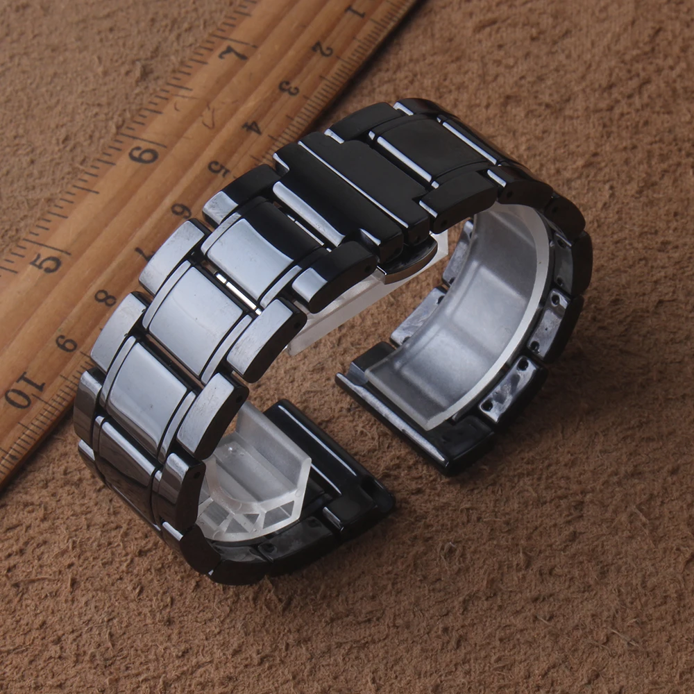 Высококачественный керамический черный ремешок для часов для samsung Galaxy Watch 46 мм gear S3 сменный ремешок для наручных браслетов Новинка