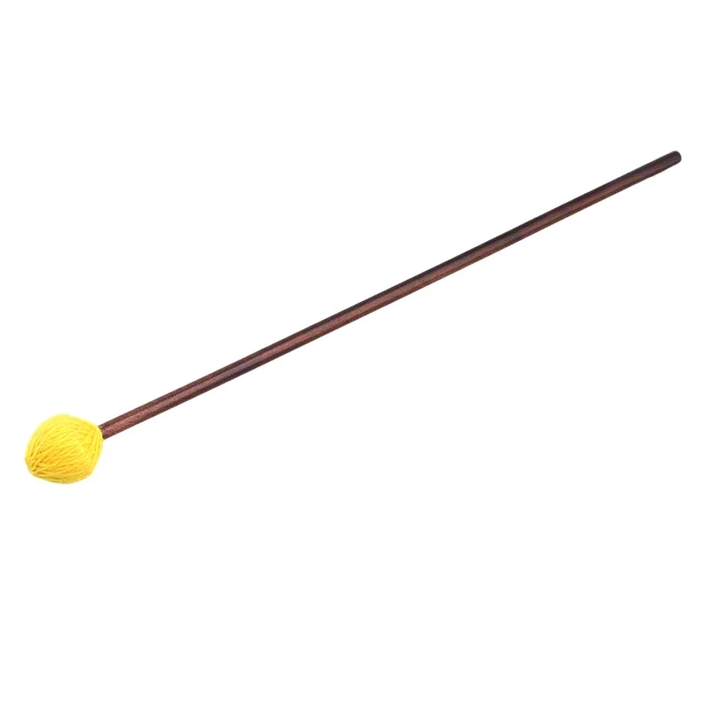 Dropship-1 пара средней жесткой пряжи клавиатура Marimba Mallets с кленовой ручкой желтый подходит для быстрого ритмического перкуссии