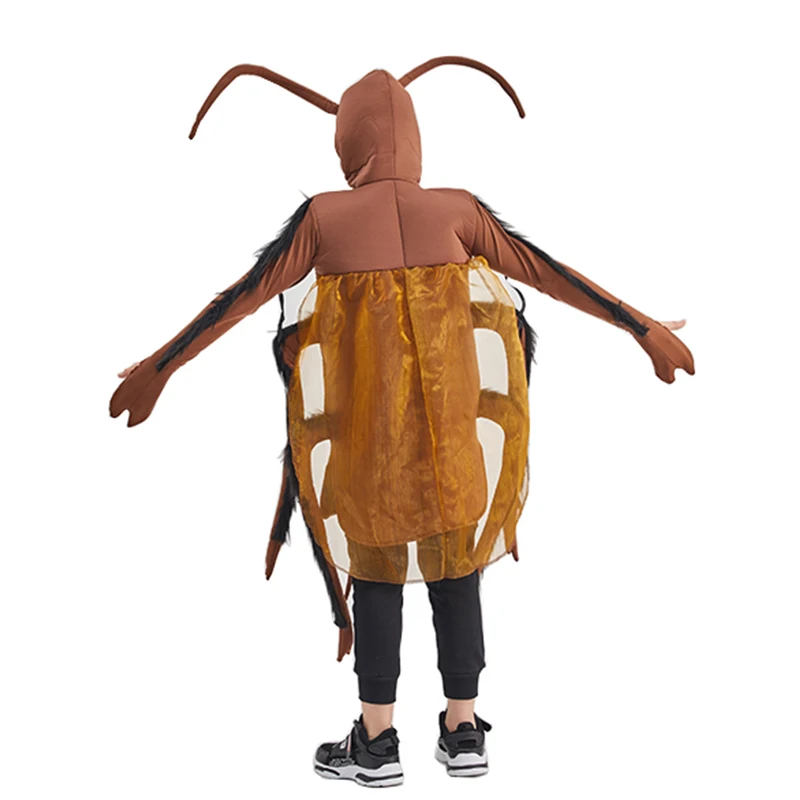 Eraspooky Creepy Cockroach Costume Children Halloween Costume For Kids Funny Animal Jumpsuit Boys Carnival Cosplay Fancy Dress Eraspooky Creepy Cockroach Costume Children Halloween Costume For Kids Funny Animal Jumpsuit Boys Carnival Cosplay Fancy Dress