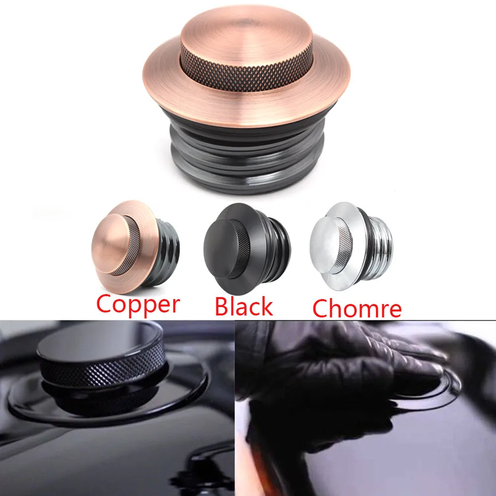 Motorcycle Aluminum Screwin Flush Mount Fuel Tank Gas Cap For Harley Touring Sportster 883 1200
