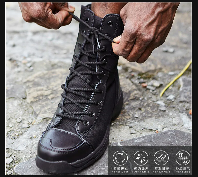 36-46размер мужские и женские военные тренировочные парусиновые ботинки уличная спортивная износостойкая дышащая тактическая обувь Летняя альпинистская походная обувь