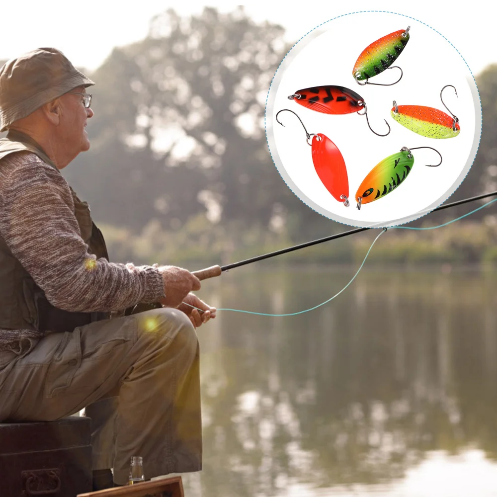 

5 Pcs Bionic Fishing Lures Simulated Fishing Bait with Metal Hook Fishing Supply