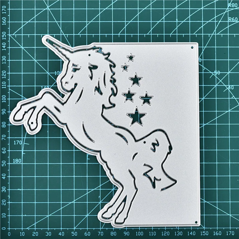 

Naifumodo Unicorn Border Metal Cutting Dies Christmas Stencils for DIY Scrapbooking Embossing New Cutting Dies