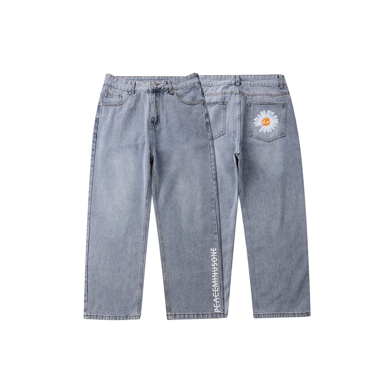 

Peaceminusone Jeans Pants Men Women Skinny Size Peaceminusone Straight Pants High Quality Jeans Trousers G-DRAGON