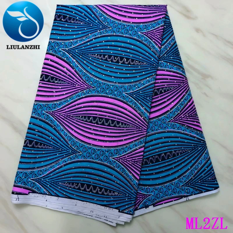 Воск liulanzhi африканская ткань хлопок воск ткани гарантированное качество Анкара настоящий воск с камнями для платья ML2ZL34-ML2ZL64