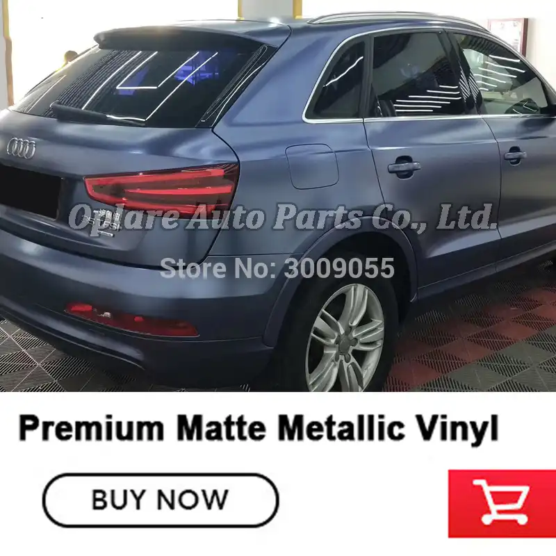 High End Colour Matte Metallic Vinyl Wrap Oxford Blue Vinyl Wrap