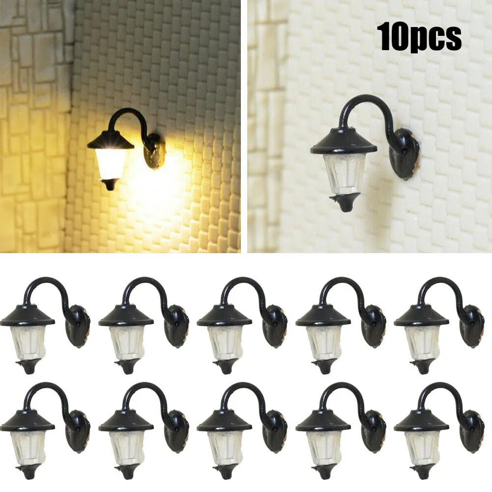Lamps 10 1:87 h0 Scenery Scale Wall Lamps Outdoor Street 1-Lamp For Ho Train Model Building Ornament Lampshade For Oil Lamp three dimensional night lamp,led table lamp,night light,lamp decoration,miniature lamp