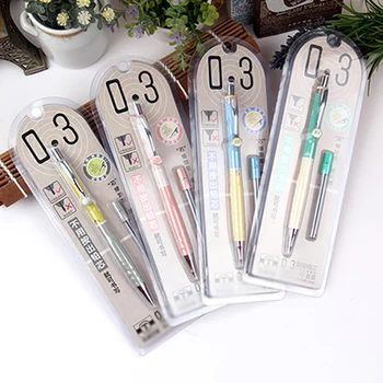 

1 Set 0.3mm Mechanical Pencils With Refill Kit Writing Automatic Pencil With Eraser For Student Drawing Pencil Stationery Tools