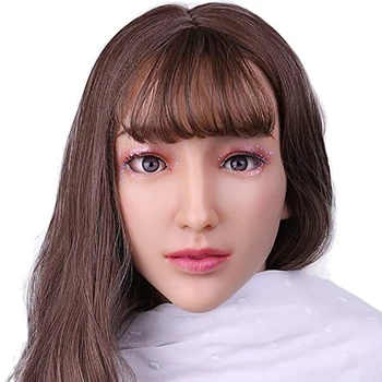 

AZAZEL Alice Soft Silicone Transgender Mask Crossdress Cosplay Mask Handmade Makeup Mask for Face Shemale Drag Queen 3G