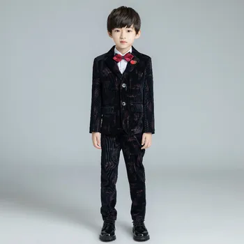 

YuanLu Boys Suits British Style For Wedding Party Piano Performance Blazer Toddler Costume Flower Boy Dress Gentleman Kids Suit