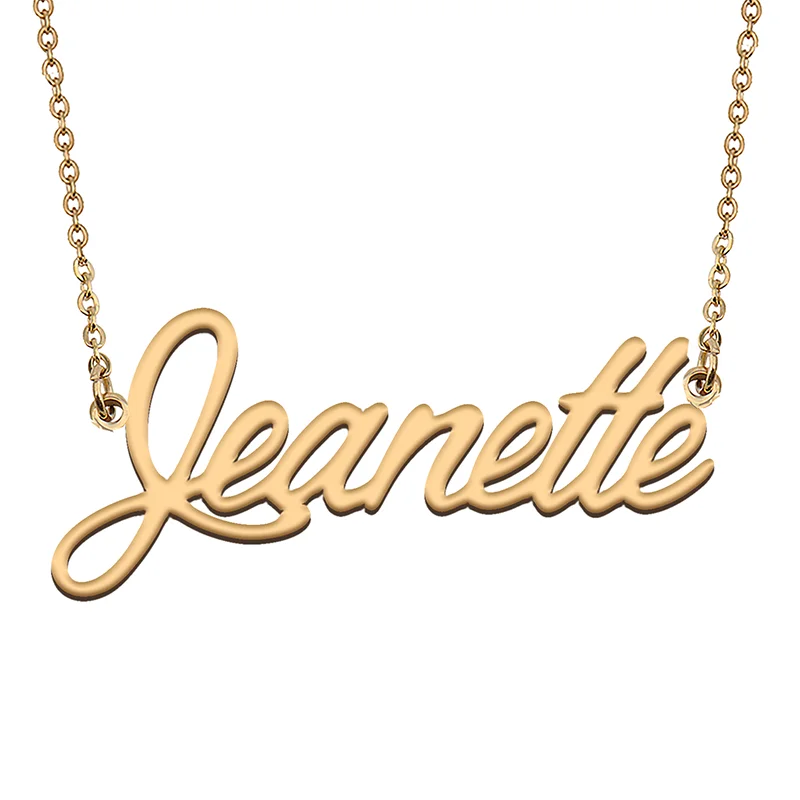 

Jeanette Custom Name Necklace Customized Pendant Choker Personalized Jewelry Gift for Women Girls Friend Christmas Present