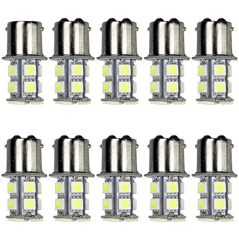 Горячая 10 шт. белый 13SMD 5050 светодиодный 1157 Автомобильный задний тормозной Стоп сигнальный светильник