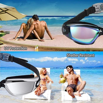 

Swimming Goggles Swim Goggles UV Protection Watertight Anti-Fog Adjustable Strap Comfort Fit For Unisex Adult Men And Women
