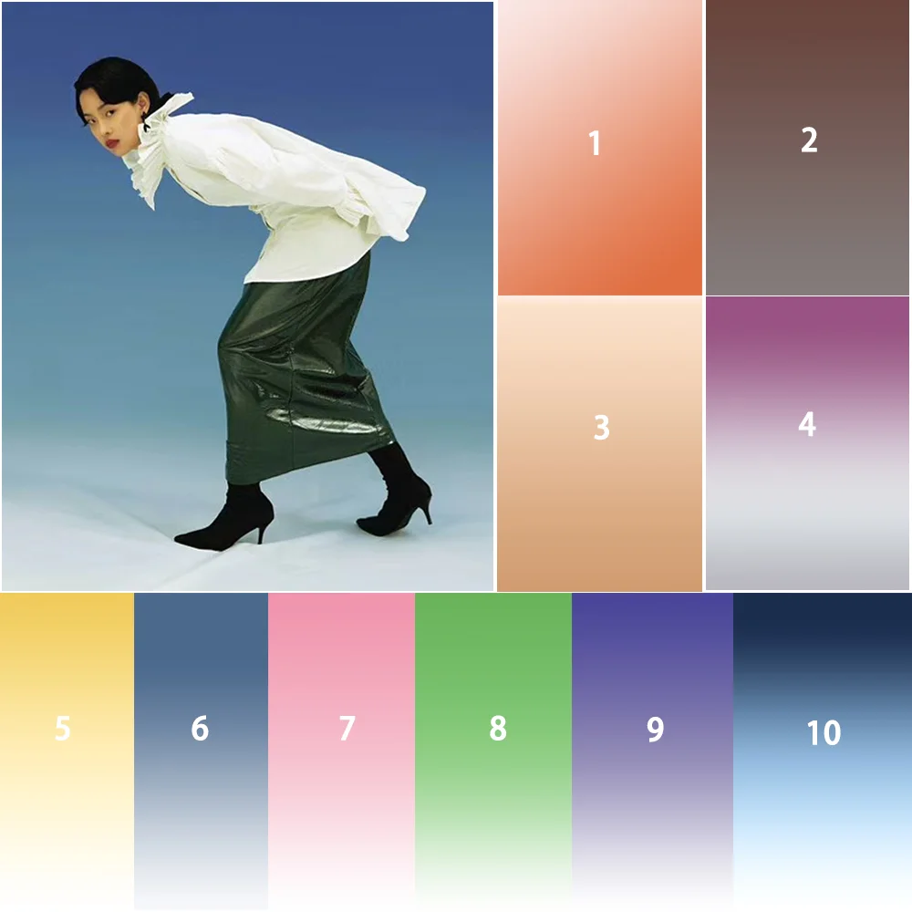 Однотонные фоны для фотосъемки детей и взрослых портретный фон зеленый синий