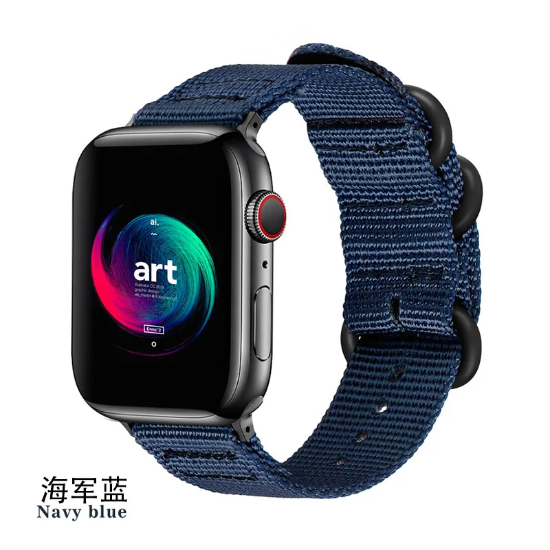 Нейлоновые ремни для Apple Watch 4 44 мм 42 мм ремешок 38 мм ремешки для Apple Watch Band 40 мм браслет для iWatch Series 5 4 3 2 1