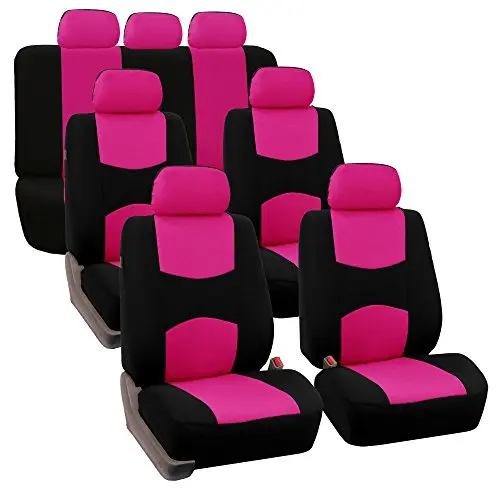 Серый Три ряда 7 Seaters набор Плоских тканевых чехлов для автомобильных сидений многоцветные Защитные чехлы для автомобильных сидений подходят для большинства автомобилей авто внедорожник фургон грузовик фургон - Название цвета: Серый