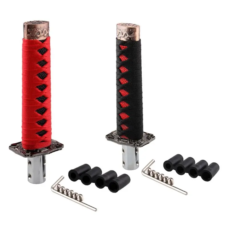 

Car JDM Style Short Samurai Sword Shift Knob Katana Gear Shifter with 4 Adapters and Adjust the wrench