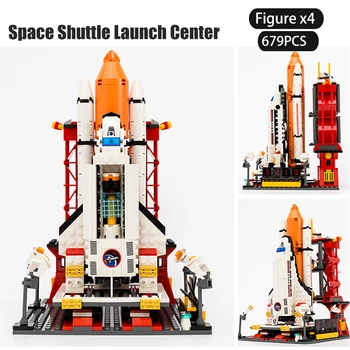 

679pc Space Shuttle Launch Center Building Blocks set Compatible City Technic Bricks Educational DIY Toys For Children