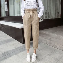 Корейские новые свободные джинсы женские свободные шаровары для женщин размера плюс с высокой талией эластичные джинсы женские джинсовые джинсы