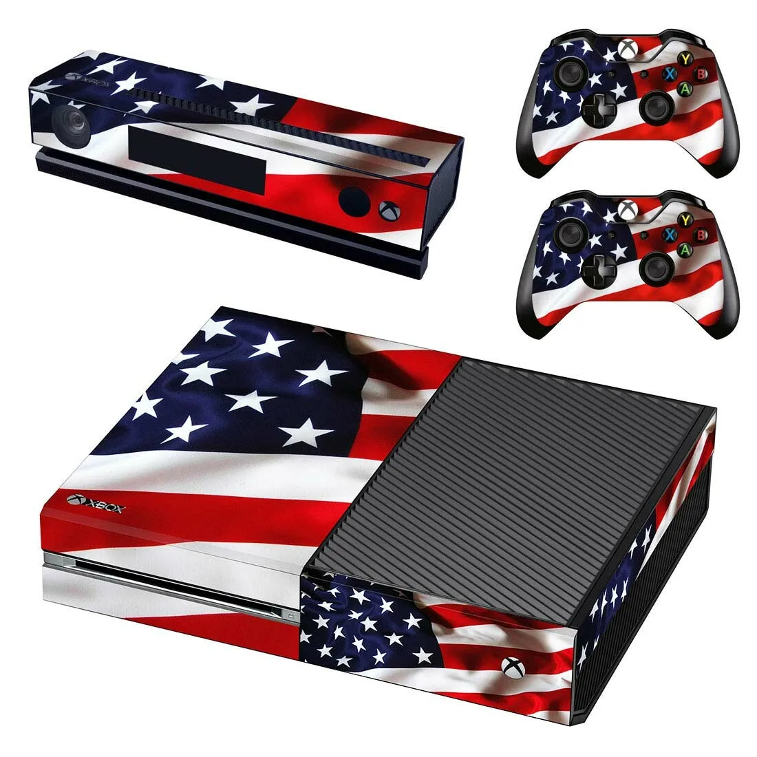 Американский флаг наклейка s для xbox one виниловая кожа Наклейка Pegatinas Adesivos для xbox one консоль Kinect два контроллера Скины