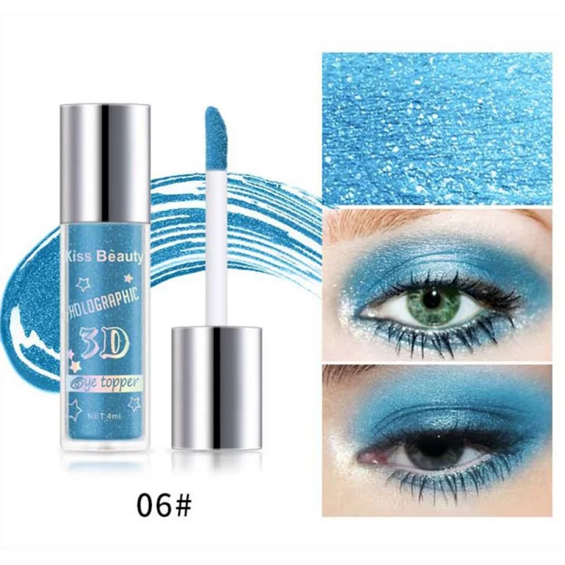 Matte Glitter Liquid Eyeshadow Palette Diamond Shimmer Eye Shadow Eye Primer Luminous Eye Make Up Smoky/Warm Color - Цвет: 6
