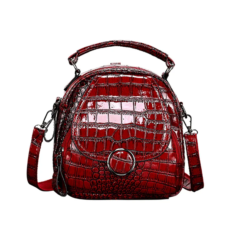 Дизайн с каменным узором, многофункциональная женская сумка, модная маленькая сумка-рюкзак, Высококачественная простая повседневная сумка на плечо - Цвет: Red