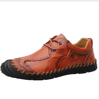 

New spring and autumn single shoes breathable, comfortabl casual all-match personality casual leather soft sole men's leather