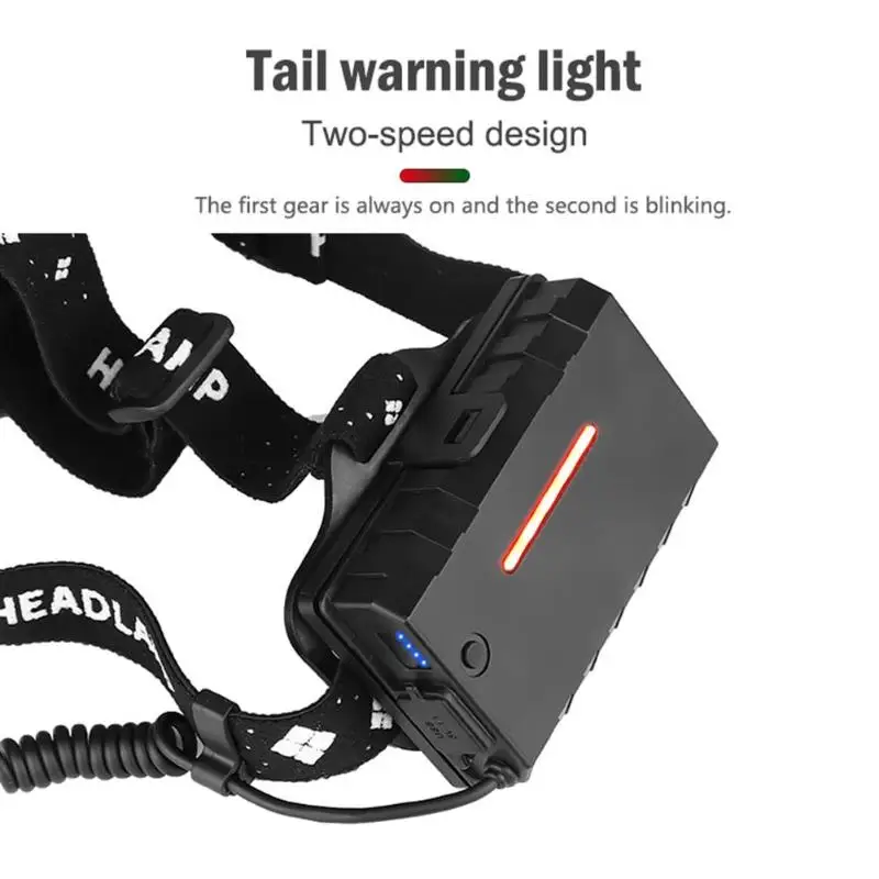 XHP70LED налобный фонарь для кемпинга USB Перезаряжаемый масштабируемый зум для рыбалки с функцией вывода мощности Головной фонарь бликовый фонарик